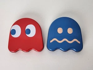 Pac-Man Ghost Blinky Blue Candy Metal Tins Stashbox Retro 80s Arcade Video Game - Picture 1 of 3