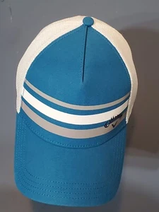 Callaway Golf Stripe Mesh Fitted A-Flex Hat Cap Size L/XL Blue White - Picture 1 of 9
