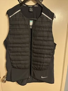 nike aeroloft running vest mens xl black - Picture 1 of 8