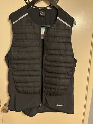 nike aeroloft running vest mens xl black - Image 1 of 4