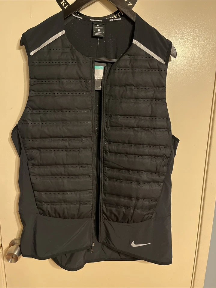 nike aeroloft running vest mens xl black - Image 1 of 4