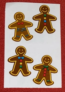 NUEVAS Pegatinas de la Señora Grossman NIÑO PAN DE JENGIBRE Navidad 1993 Retirado - Imagen 1 de 2