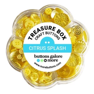 Buttons Galore Treasure Box-Citrus Splash - 2 Pack - Picture 1 of 1