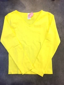 HAUT TOP MOULANT FEMME ADOS TRES EXTENSIBLE COL V TAILLE UNIQUE COULEUR JAUNE - Bild 1 von 2