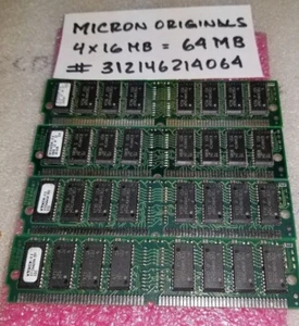 64MB =16X4 72-Pin 60ns EDO Non-Parity NON 2K 5V SIMM Memory 4x32 NON-ECC - Picture 1 of 1