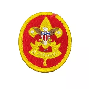 Patch ricamata rossa vintage logo Boy Scouts of America American Eagle - Foto 1 di 2