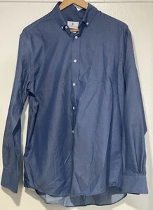 Ryan Seacrest Distinction Men's 15 1/2 32/33 Slim Fit Dress Shirt Blue - Picture 1 of 7