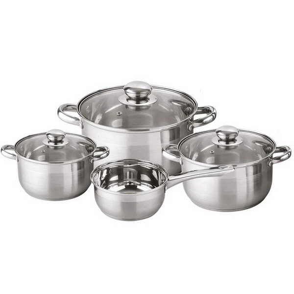 MICHELINO Edelstahl Kochtopf-Set Topfset Kochtopfset Topf Stielkochtopf Töpfe - Bild 1 von 1