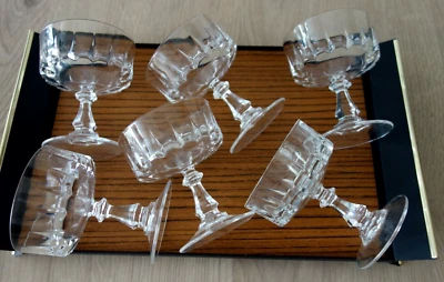 6 edle Likörgläser Eierlikörschalen Luminarc CRISTAL D'ARQUES Louvre Höhe 8,5 cm - Bild 1 von 4