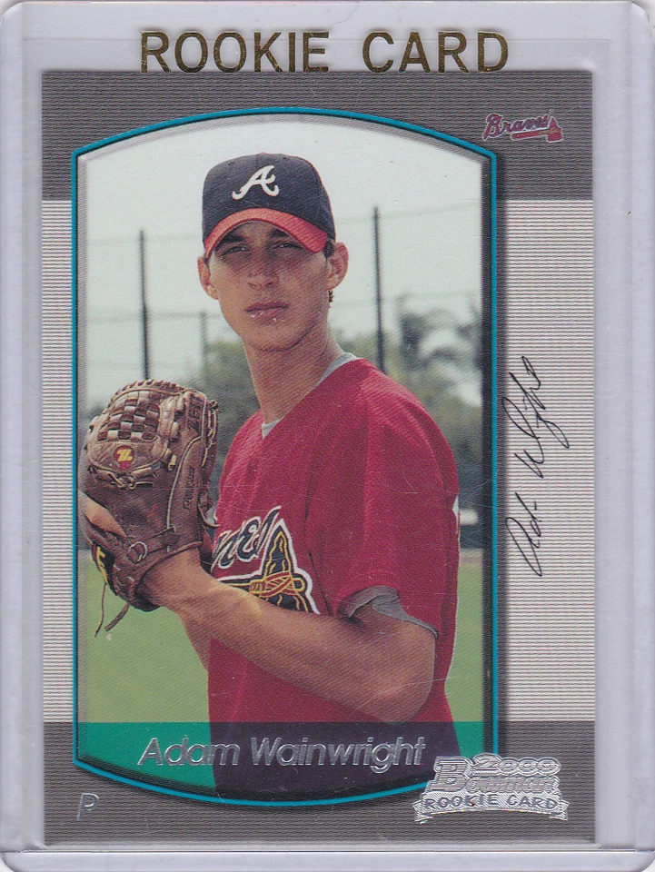 Tarjeta de béisbol de novato Adam Wainwright RC 2000 Bowman Cardenales de San Luis Foto 1 de 2