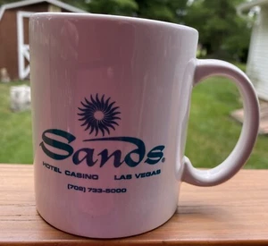 Tazza da caffè vintage Las Vegas Sands Hotel Casino verde acqua e bianco - Foto 1 di 4