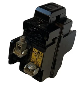 Interruttore circuito Pushmatic P230, 30 ampere, 2 poli, Anelle Scatola 120/240 VAC, usato (C) - Foto 1 di 11