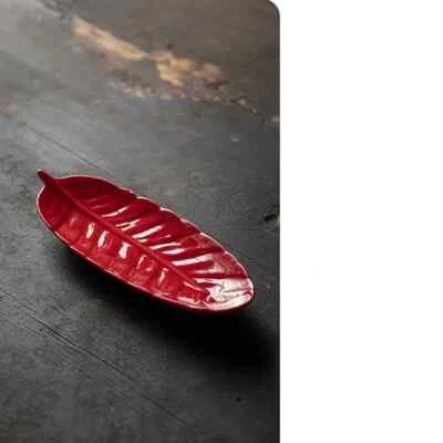 Plato de aperitivo de plumas platos de cerámica vajilla china platos para servir decoración Foto 1 de 4