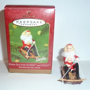 Hallmark Barbie "Winter Fun with Barbie and Kelly" Ornament 2000 - Picture 1 of 2