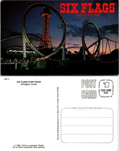 Six Flags Over Texas Roller Coaster Postcard - Picture 1 of 1