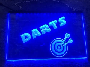 Darts LED-Schild blau - Bild 1 von 1