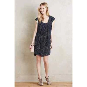 Anthropologie Maeve dunkelblau weiß gepunktet Au Revior Kleid Damengröße 00 - Bild 1 von 10