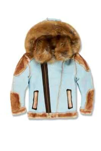 JORDAN CRAIG (KIDS) SKY SHEARLING MOTO JACKET - Picture 1 of 10