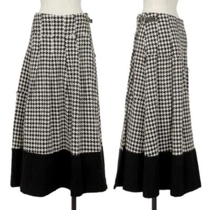 tricot COMME des GARCONS Houndstooth Wool Wrap Skirt Size S-M(K-144931) - Picture 1 of 12