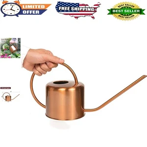 60 oz Copper Stainless Steel Watering Can - Long Spout for Indoor/Outdoor Pla... - Picture 1 of 8