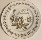 50th Anniversary Cake Plate Platter 1983 Royal Crown Arnart Imports Japan Raised