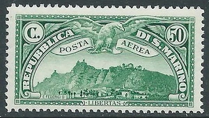 1931 SAN MARINO POSTA AEREA VEDUTA 50 CENT MNH ** - X20 - Picture 1 of 1