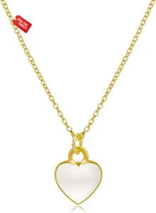 Collar Corazón Pequeño Corazón Colgante Amor Collares para Mujer (Collar Corazón Blanco - Imagen 1 de 12