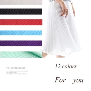 DIY Chiffon Fabric Organ Pleated Craft Material Dress Cloth 1*1.5m Craft New - Picture 1 of 23