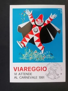 BEAUTIFUL POSTCARD VIAREGGIO CARNIVAL 1991 - Picture 1 of 2