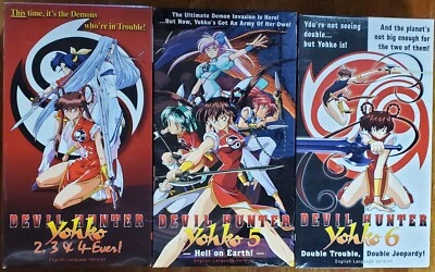 Devil Hunter Yohko VHS anime English dub-3 tapes (Eps 2-6) new, sealed promo - Image 1 of 4