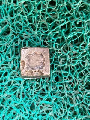 1800s Collectible Rare Bronze Hand Carved Guard Design Figured Jewelry Mold Die - Image 1 of 4