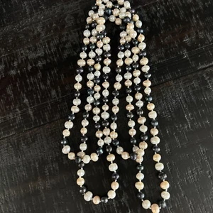 GORGEOUS VINTAGE MULTI COLOR CULTURED PEARL NECKLACE~LONG ROPE 31” - Picture 1 of 6