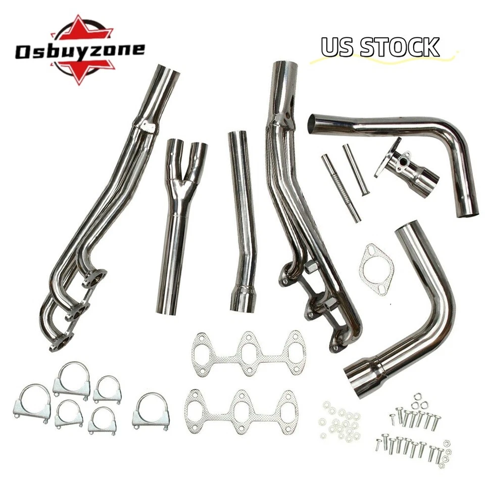 Kit de cabeçalhos de escape de aço inoxidável polido para 88-95 Toyota 4Runner picape 3.0 - Imagem 1 de 4