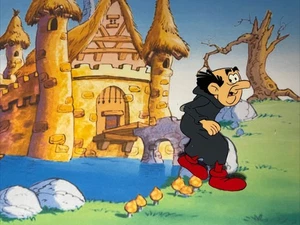 The Smurfs animation cel 80's production art Vintage Cartoon GARGAMEL Smurf I5 - Picture 1 of 3