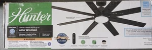 Windsail 60 in. Integrated LED Indoor/Outdoor Matte Black Ceiling Fan NEW - Picture 1 of 2