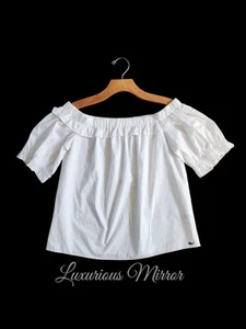 Vineyard Vines Target Collaboration Women's Off The Shoulder White Blouse Sz S - Picture 1 of 6