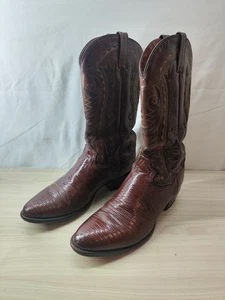Dan Post Lizard Boots Mens Size 9.5 EW Western Exotic Leather Cowboy - Picture 1 of 21