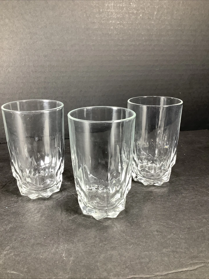 Набор из 3 ~ Arcoroc Франция прозрачный сок стеклянная посуда ~ 5 унций - Изображение 1 из 4