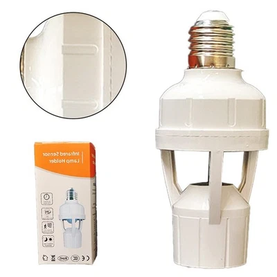 Support de lampe détecteur de mouvement E27 avec fonction interrupteur LED auto - Photo 1/4