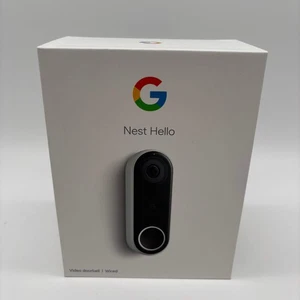 Google Nest Hello Doorbell Wired Video Doorbell Camera Black - Picture 1 of 5