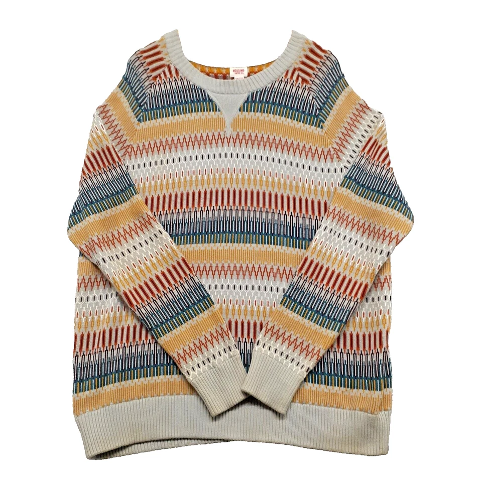 Mossimo Men Geometric Striped Knit Crew Neck Sweater Fall Color Cotton Size XXL - Image 1 of 4