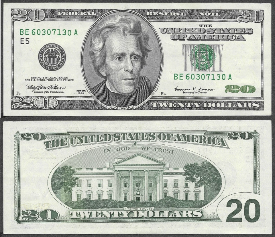 1999 US $20 Twenty Dollar Bill 'Monochrome' Note (Richmond Federal Reserve) - Image 1 of 4