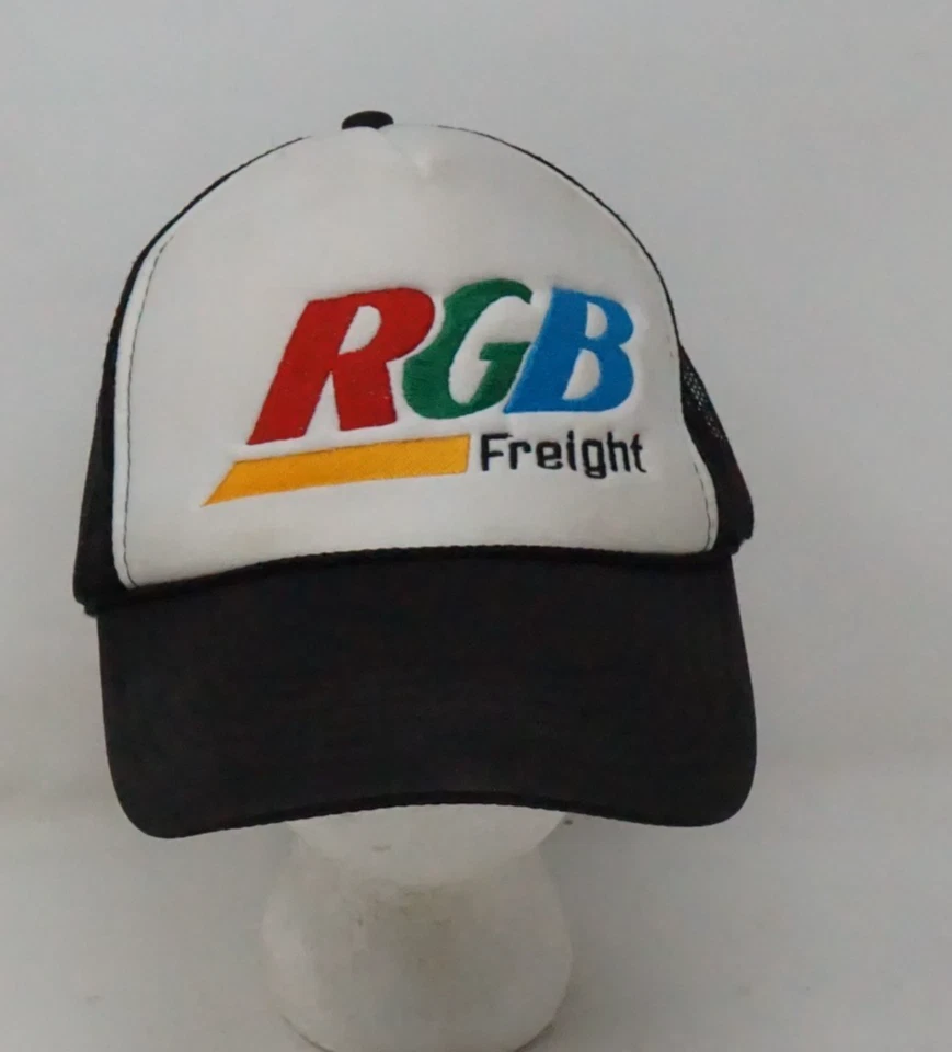 RGB Freight Mesh Back Snapback Hat Black White - Image 1 of 4