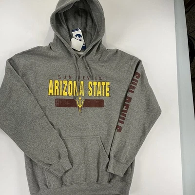 NWT ASU Arizona State Sun Devils New Agenda Hoodie Medium Gray Sweatshirt New - Image 1 of 4