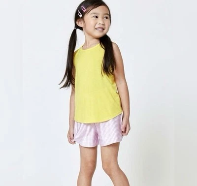 Pantalones Cortos de Gimnasio Terez Rosa y Blanco Guinga Nuevos con Etiquetas Talla 14 Foto 1 de 4