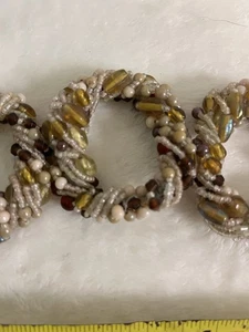 Perlen Serviettenringe 4er Set - Bild 1 von 5