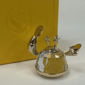Swarovski Crystal Zodiac Cancer Figurine Decoration Gold Tone Gift Ages 15+ New - Picture 1 of 9