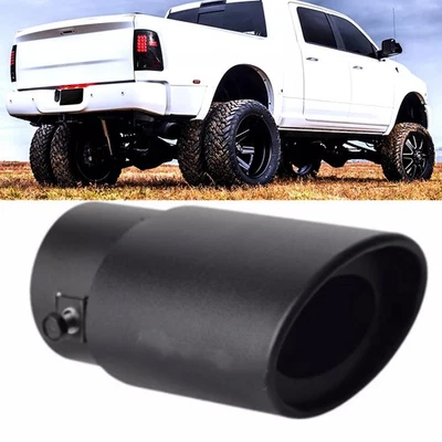 For Ram 3500 2011-2024 Stainless Steel Round Rear Exhaust Pipe Tail Muffler Foto 1 de 4