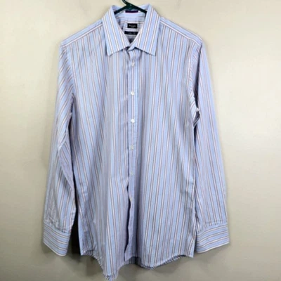 Paul Smith Londres Hecho en Italia Manga Larga Rayas Calce Ajustado Botones 16-41 Foto 1 de 4