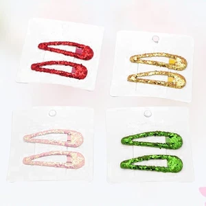  8 Stück Golden Puder Haarnadeln Glänzend Pailletten Bonbonfarbe Haarspangen Bunt - Bild 1 von 12